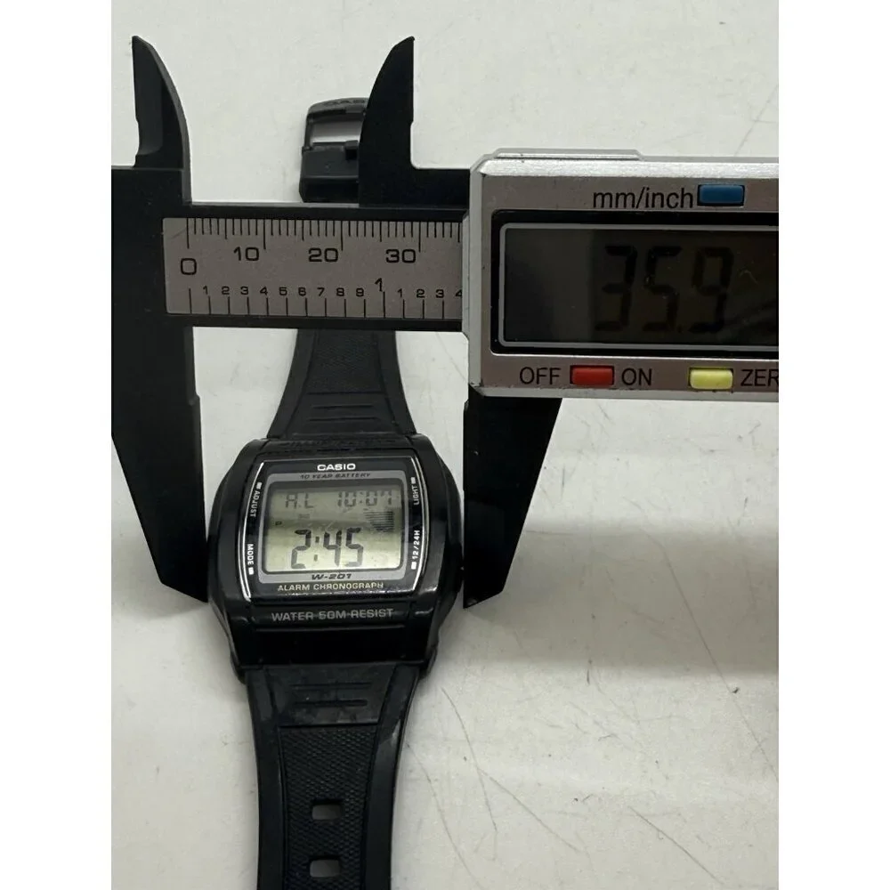 Casio Illuminator 2879 W-201 Digital Alarm Chronograph Dual Time Calendar Watch